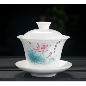 茶道配件 清香荷韵 盖碗 155cc