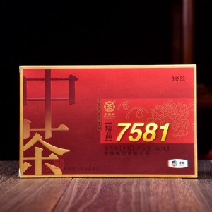 2015年中茶 精品7581 熟茶 500克/砖